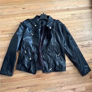 SHEIN Black Leather Jacket
